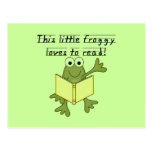 Froggy Loves to Read T-shirts and Gifts Postcard