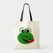 Frogs Rule T-shirts and Gifts Canvas Bags