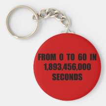 From  0 to 60 in seconds key chains
