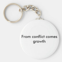 From conflict comes growth keychains