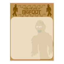 From the desk of bigfoot! postcard