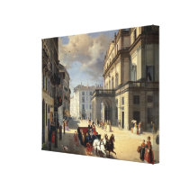 Front of La Scala Theatre, 1852 canvas prints