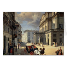 Front of La Scala Theatre, 1852 Cards