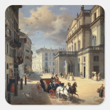 Front of La Scala Theatre, 1852 Sticker