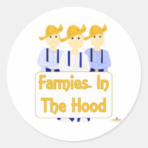 Frowning Farmies RBB Blue Pants Farmies In The Hoo Round Sticker