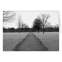 Frozen park greeting card