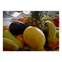 Fruit bowl with mango foremost card