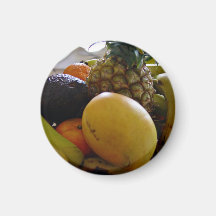 Fruit bowl with mango foremost magnets