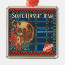 Fruit Crate Label Christmas Ornaments