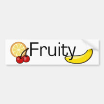 Fruity Gay Pride Bumper Stickers
