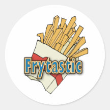Frytastic ~ French Fries Fantastic Junk Foods Round Sticker