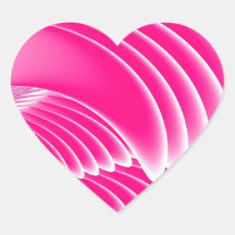 Fuchsia Pink Angel's Wings Fractal Sticker
