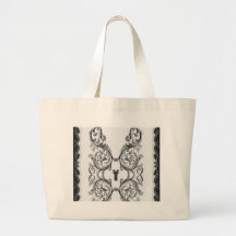 Fuctastic floral design canvas bag