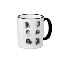 Fuegians, 1838 mugs