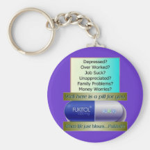 Fukitol, job sucks, over worked, no worries, key chain