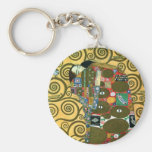 Fulfilment (The Embrace) by Gustav Klimt Keychain