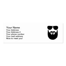 Full beard sunglasses business card