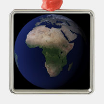 Full Earth showing Africa, Europe, &  Middle Ea Christmas Tree Ornaments