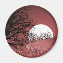 FULL FIELD MOON - RED MAGNET