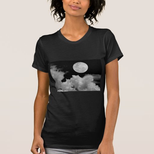 FULL MOON CLOUDS BLACK AND WHITE SHIRT