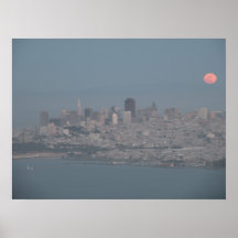 Full Moon over San  Francisco Print