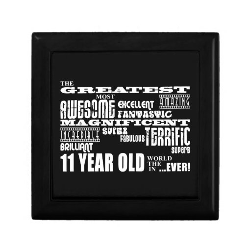 Fun 11th Birthday Party Greatest Eleven Year Old Trinket Boxes