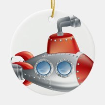 Fun Cartoon Submarine Christmas Ornaments