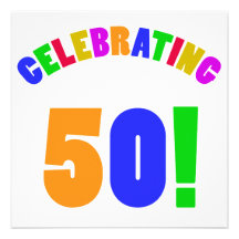 Fun Celebrating 50 Birthday Gifts Custom Invitation