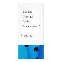Fun Cool Happy Blue Smiley Faces Rack Card Design