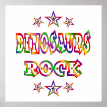 Fun Dinosaurs Rock Posters