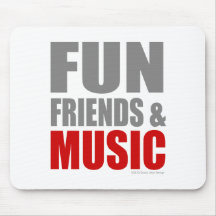 FUN FRIENDS & MUSIC MOUSE PAD