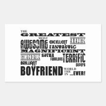 Fun Gifts for Boyfriends : Greatest Boyfriend Stickers
