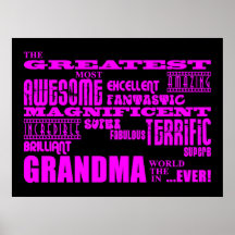 Fun Gifts for Grandmothers : Greatest Grandma Poster