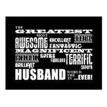 Fun Gifts for Husbands : Greatest Husband Post Cards