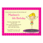 Fun Gymnastics Kids Birthday Party Invitation