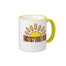FUN IN THE SUN COFFEE MUGS