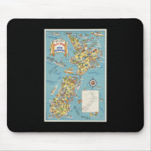Fun map of New Zealand Mouse Pad