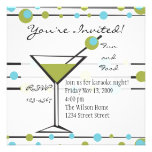 Fun Martini Lines Personalized Announcement