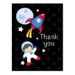 Fun outerspace astronaut thank you postcard