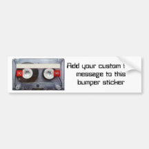 Fun Retro Cassette Tape Bumper Sticker
