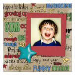 Fun Scripts Birthday Star  Photo Invitation