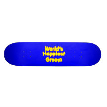 Fun Weddings & Happy Grooms  Worlds Happiest Groom Skate Board