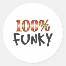 Funky 100 Percent Sticker