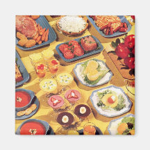 Funky 40s Food magnet