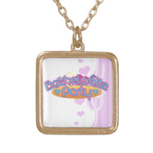 funky bachelorette wedding bridal shower party personalised necklace