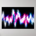 Funky Graphic EQ Audio Waveform Posters