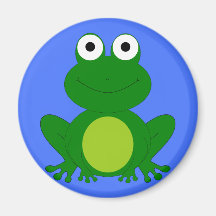 Funky little frog pond fridge magnets