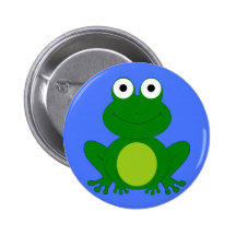 Funky little frog pond pinback buttons