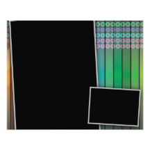 Funky rainbow page layout photo art