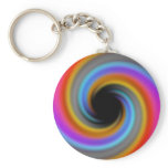 Funky Rainbow Swirl Design keychains